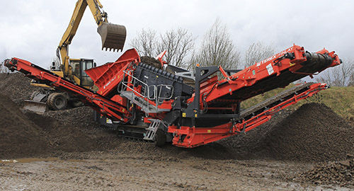 Грубое сито для строительной площадки - 873 Spaleck - TEREX Mobile Processing Equipment - для переработки / мобильное / для сыпучих материалов
