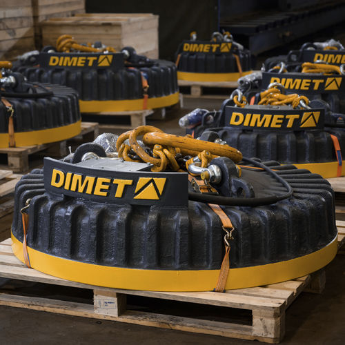 Подъемный электромагнит для перемещения металлолома - EMG SM - DIMET GmbH - с электрическим переключением / для погрузочной техники / для подъемного крана
