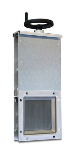 Клапан с гильотинными ножницами - SMFS-HD - Stanelle Silos + Automation GmbH - с ручным управлением / для сыпучих материалов / нагнетания