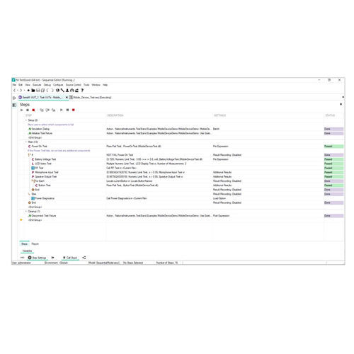 Программное обеспечение развития - TestStand - NATIONAL INSTRUMENTS - испытательное / отслеживания / процесса