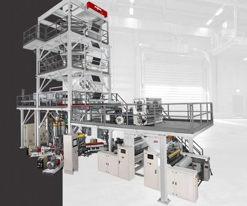 Коэкструзионная линия пленка с раздувом - Multifoil® - Rajoo Engineers Ltd. - 3 слоя / для стрейч-пленки / для геомембраны