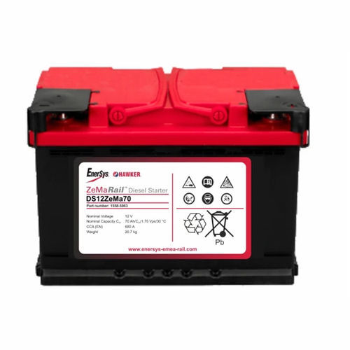 Свинцовый аккумулятор - HAWKER® ZEMA™ DS - ENERSYS - для блока / для применения в железнодорожной отрасли / без технического обслуживания