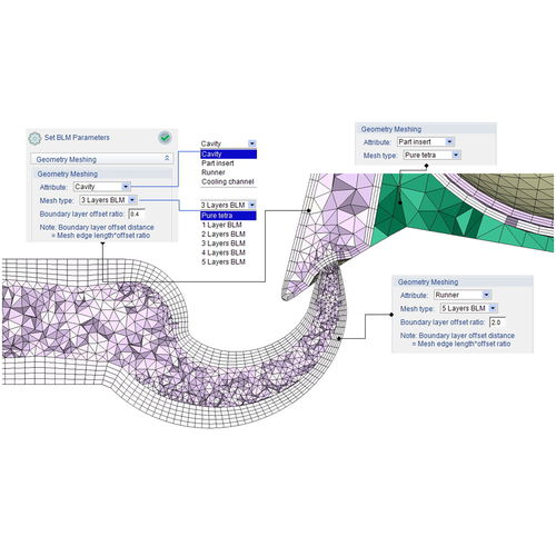 Программное обеспечение моделирования формования под давлением - Designer BLM - Moldex3D, CoreTech System Co., Ltd. - сетки / для процесса пластикового впрыска / 3D