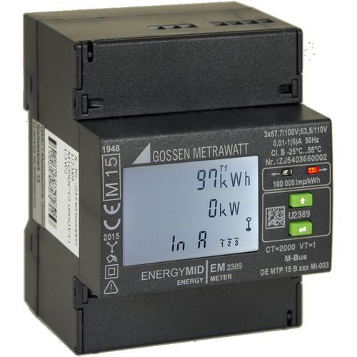 Трехфазовый Электрический счетчик электроэнергии - ENERGYMID EM2389, EM2289 Series - GOSSEN METRAWATT GmbH - на DIN-рейке / с дисплеем LCD