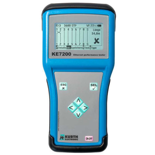 Тестер сети Ethernet - KE7200 - GOSSEN METRAWATT GmbH - непрерывности / рабочих характеристик / TDR