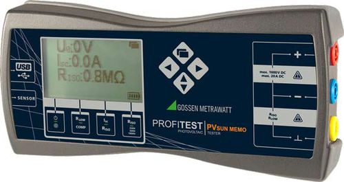 Тестер электрозащиты - PROFITEST PVsun  memo  - GOSSEN METRAWATT GmbH - для фотоэлектрического модуля