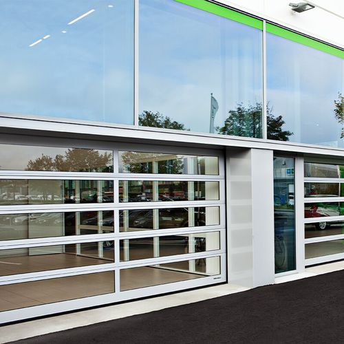 Секционный ворота - OH1042FGI - ASSA ABLOY Entrance Systems - застекленный / промышленный / для использования в помещениях