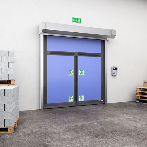 Рулонный ворота - HS90 series - ASSA ABLOY Entrance Systems - из стали / для использования в помещениях / быстрый