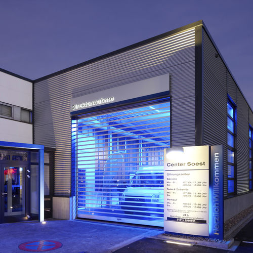 Рулонный ворота - RR3000 Vision - ASSA ABLOY Entrance Systems - из поликарбоната / промышленный / для наружного использования
