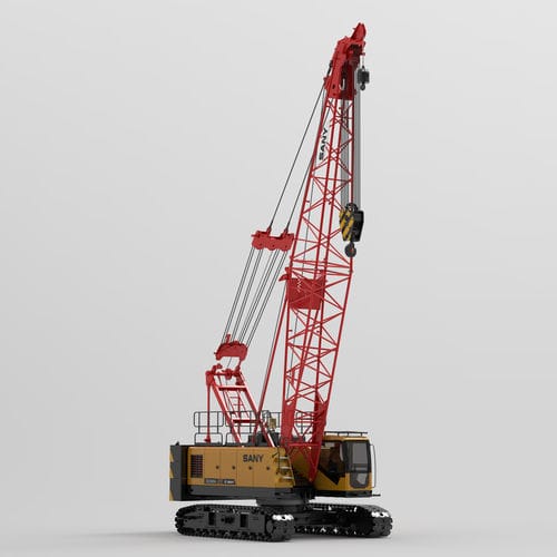 Гусеничный башенный кран - SCC600A - SANY - со стрелой / решетка / для строительства