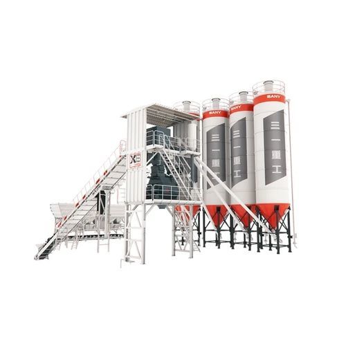 Стационарная бетоносмесительная установка - HZS120X8Pro - SANY - непрерывного действия
