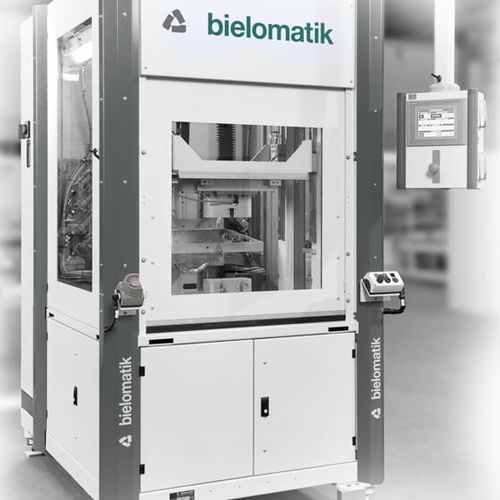Станок для сварки с плитой для нагрева - Bielomatik Leuze GmbH + Co.KG - автоматический / для пластмассы / вертикальный