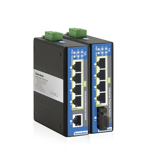 Неуправляемый коммутатор Ethernet - IPS215 Series - 3onedata Co.,Ltd. - 5 портов / уровня 2 / монтируемый на DIN-рейке