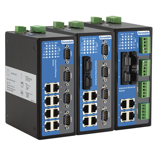 Управляемый коммутатор Ethernet - IES618-4D Series - 3onedata Co.,Ltd. - 8 портов / оптического волокна / последовательный