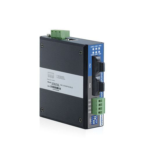 Мосток связи - ICP222-2F-2CI - 3onedata Co.,Ltd. - Ethernet / CAN Bus / на DIN-рейке