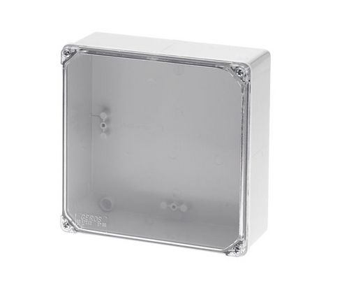 Настенная соединительная коробка - 170 x 170 x 75 mm, IP 65 | GR17212 - GEROS - IP65 / из поликарбоната / с прозрачной крышкой