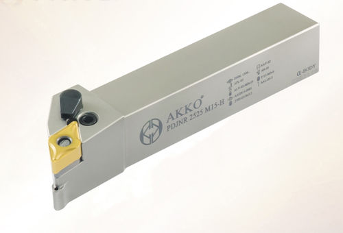 Патрон для инструментов ISO - PDJN series - AKKO CUTTING TOOLS - с регулировочным винтом / для обработки / для наружного точения