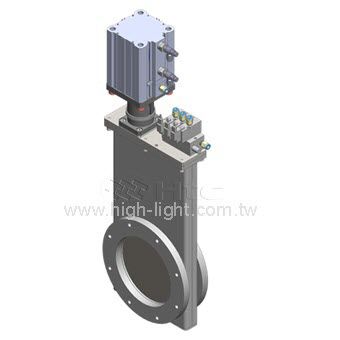 Клапан с гильотинными ножницами - HV - Highlight Technology Corp. - пневматический / для вакуума / из нержавеющей стали