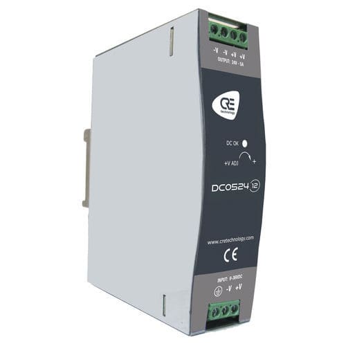 Преобразователь DC/DC на DIN-рейке - DC0524-12 - CRE TECHNOLOGY - промышленный / выход по напряжению / регулируемый
