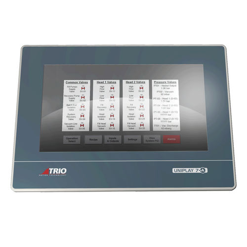 Терминал с сенсорным экраном - UNIPLAY 7-A - Trio Motion Technology - малогабаритный / 1024x600 / RISC