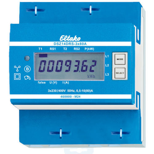 Трехфазовый Электрический счетчик электроэнергии - DSZ14DRS-3x80A MID - Eltako Electronics - на DIN-рейке