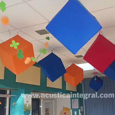 Многослойная панель прокладка из пеноматериала - ACUSTIART-CUBE - Acústica Integral - Soundproofing - из ткани / для потолков / напольная