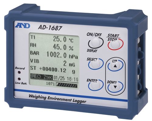 Регистратор данных для измерения температуры - AD-1687  - A&D COMPANY, LIMITED - для измерения относительной влажности / барометрическое давление / вибрации