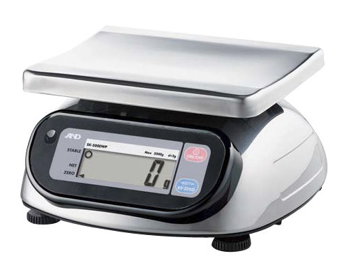 Весы с дисплеем LCD - SK-WP series - A&D COMPANY, LIMITED - из нержавеющей стали / IP65 / герметичный
