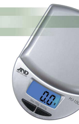 Весы с дисплеем LCD - HJ-150  - A&D COMPANY, LIMITED - из нержавеющей стали / компактный / карманный