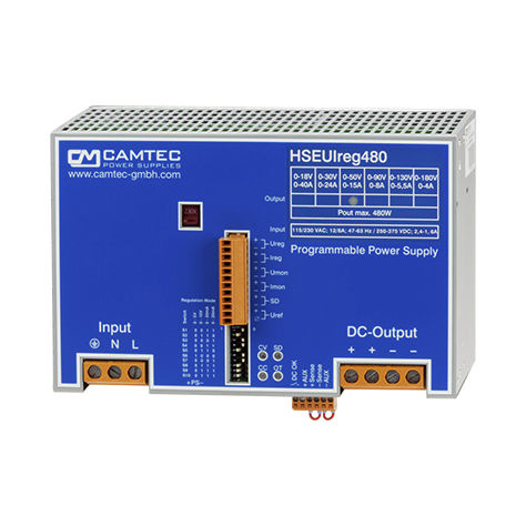 Источник электропитания на DIN-рейке - HSEUIreg04801 - Camtec Power Supplies GmbH - AC/DC / для лабораторий / программируемый