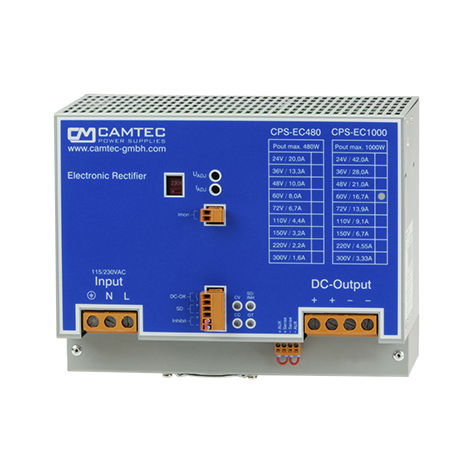 Устройство зарядки батарей на DIN-рейке - CPS-EC1000 - Camtec Power Supplies GmbH - универсальное