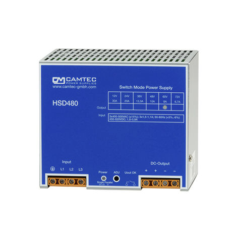 Источник электропитания на DIN-рейке - HSD04801 - Camtec Power Supplies GmbH - AC/DC / для резки / трехфазовый