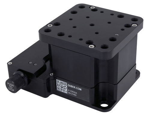 Вертикальный координатный стол - X-VSR series - Zaber Technologies - Vancouver, BC - с ручным управлением / одноосный / со встроенным контроллером