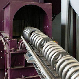 Установка для дробеструйного упрочнения для пружин - AGTOS GmbH - с поворотным столом / для коленчатого вала / турбинная