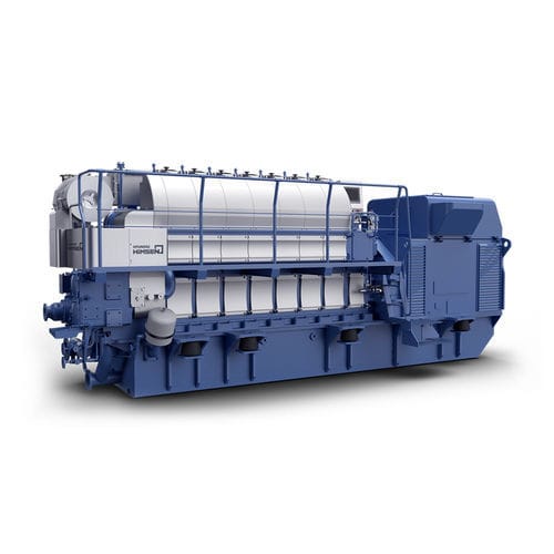 Дизельный двигатель - H21C series - Hyundai Heavy Industries-Marine Engine - с несколькими цилиндрами / для электрогенераторной установки / морской