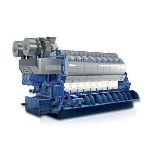 Дизельный двигатель - H25/33 series - Hyundai Heavy Industries-Marine Engine - с несколькими цилиндрами / для электрогенераторной установки / морской