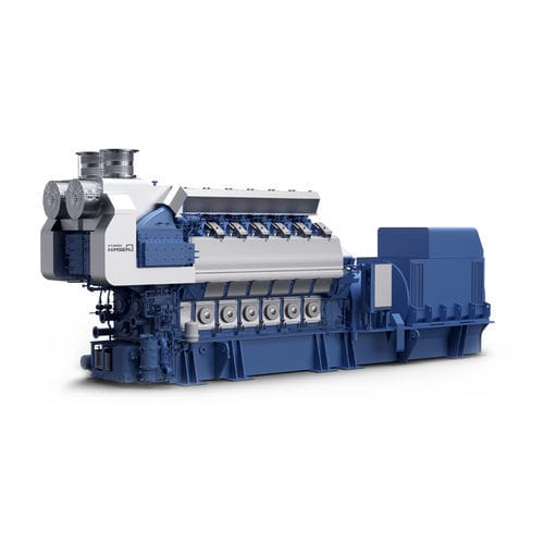Дизельный двигатель - H32C series - Hyundai Heavy Industries-Marine Engine - с несколькими цилиндрами / для электрогенераторной установки / морской