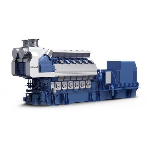 Дизельный двигатель - H32CV series - Hyundai Heavy Industries-Marine Engine - на бензине / с несколькими цилиндрами / для электрогенераторной установки