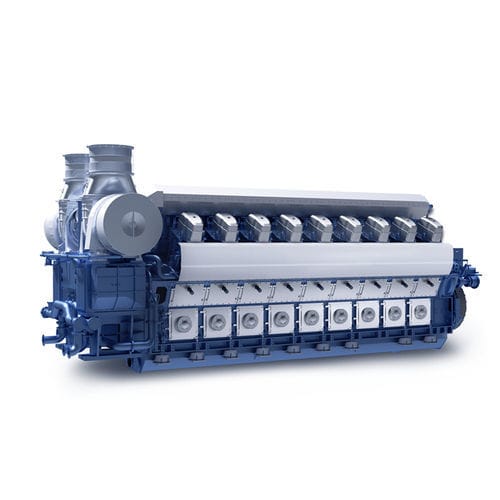 Дизельный двигатель - H46/60V series - Hyundai Heavy Industries-Marine Engine - на бензине / с несколькими цилиндрами / турбо