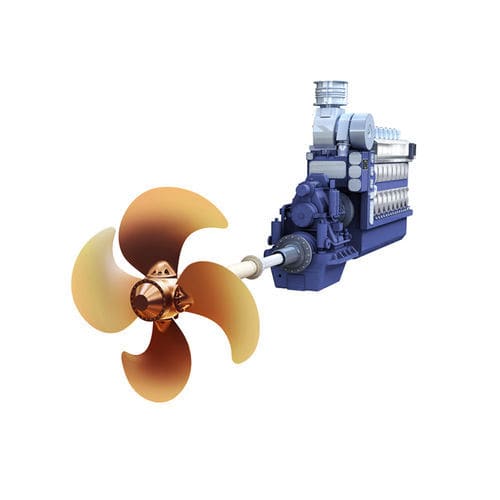 Дизельный двигатель - H32/40P - Hyundai Heavy Industries-Marine Engine - с несколькими цилиндрами / для использования на морских судах / Tier 3