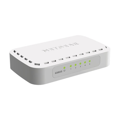 Неуправляемый коммутатор Ethernet - GS605v5 - NETGEAR - 5 портов / Gigabit Ethernet / настенный