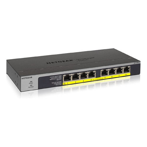 Неуправляемый коммутатор Ethernet - GS108LP - NETGEAR - 8 портов / Gigabit Ethernet / монтаж на стойку