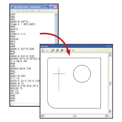 Программное обеспечение для программирования - NC2CAD - MTC Software - для преобразования / процесса