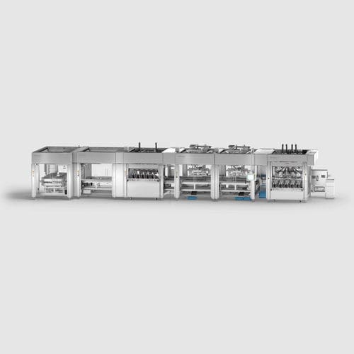 Горизонтальная машина для укладки в картонные коробки - CBF - OPTIMA packaging group GmbH - для пищевой промышленности / чашки