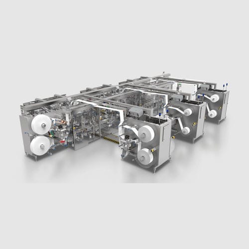 Линия упаковки для фармацевтической промышленности - MDC300 - OPTIMA packaging group GmbH - для пластырей / полностью автоматическая / компактная