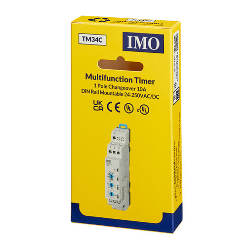 Многофункциональный таймер - TM34C - IMO Precision Controls Limited - электронный / с задержкой включения / на DIN-рейке