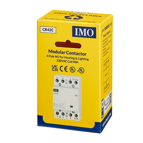 Контактор для освещения - CR42C - IMO Precision Controls Limited - электромагнитный / AC / 4 полюса