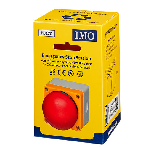 Ударная пусковая кнопка - PB17C - IMO Precision Controls Limited - с аварийной остановкой / IP67 / из пластика