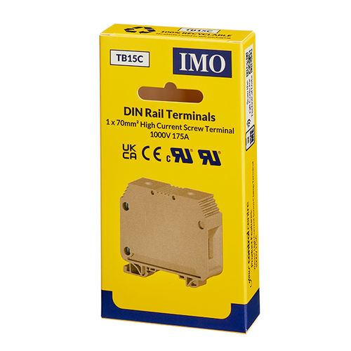 Клеммная колодка на DIN-рейке - TB15C - IMO Precision Controls Limited - с винтовым соединением / из пластмассы / однополюсная