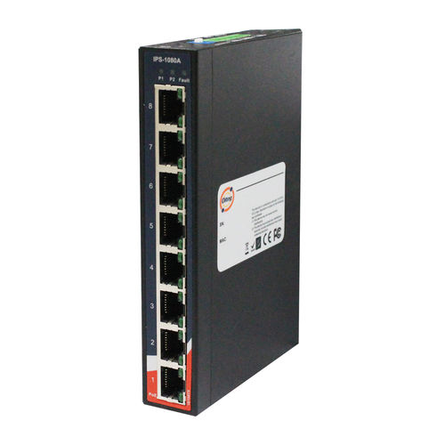 Неуправляемый коммутатор Ethernet - IPS-1080A - Oring Industrial Networking Corp. - 8 портов / 10/100BaseT(X) / на DIN-рейке